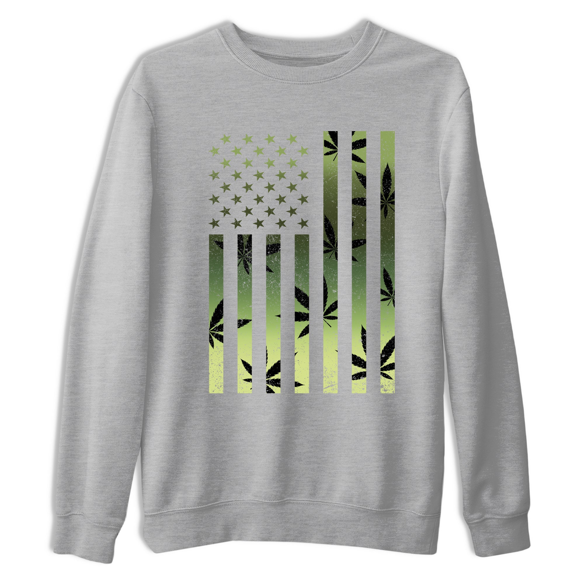 Sneaker match tees – Sneaker Tees To Match Air Foamposite One Pine Green Shoes – Weed Flag Tee Heather Grey 2