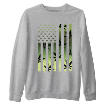 Sneaker match tees – Sneaker Tees To Match Air Foamposite One Pine Green Shoes – Weed Flag Tee Heather Grey 2