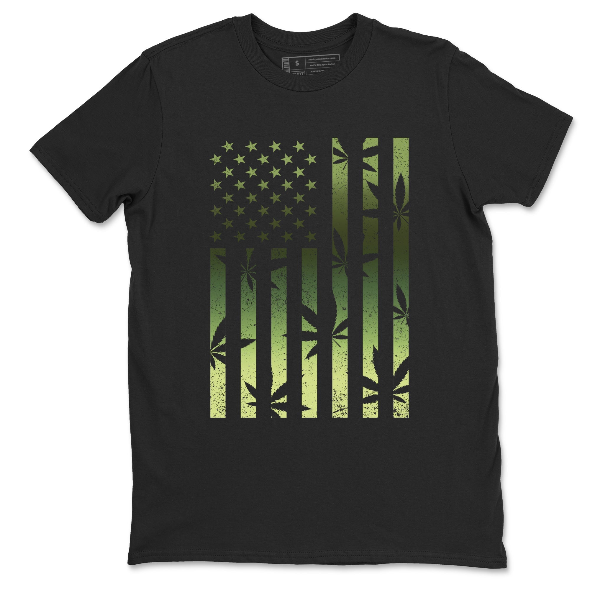 Sneaker match tees – Sneaker Tees To Match Air Foamposite One Pine Green Shoes – Weed Flag Tee Black 2