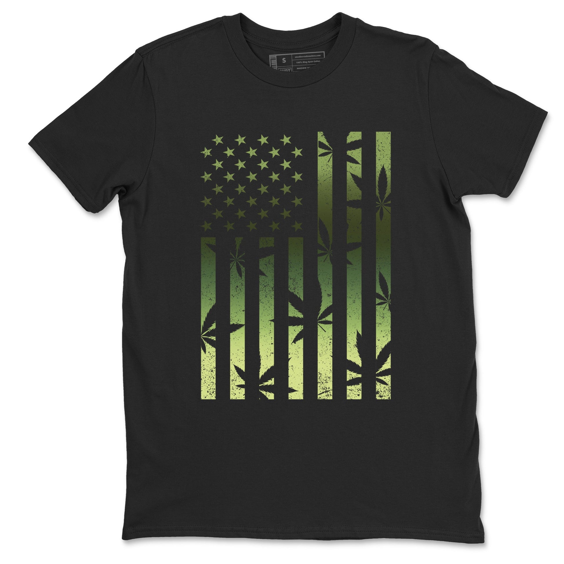 Sneaker match tees – Sneaker Tees To Match Air Foamposite One Pine Green Shoes – Weed Flag Tee Black 2