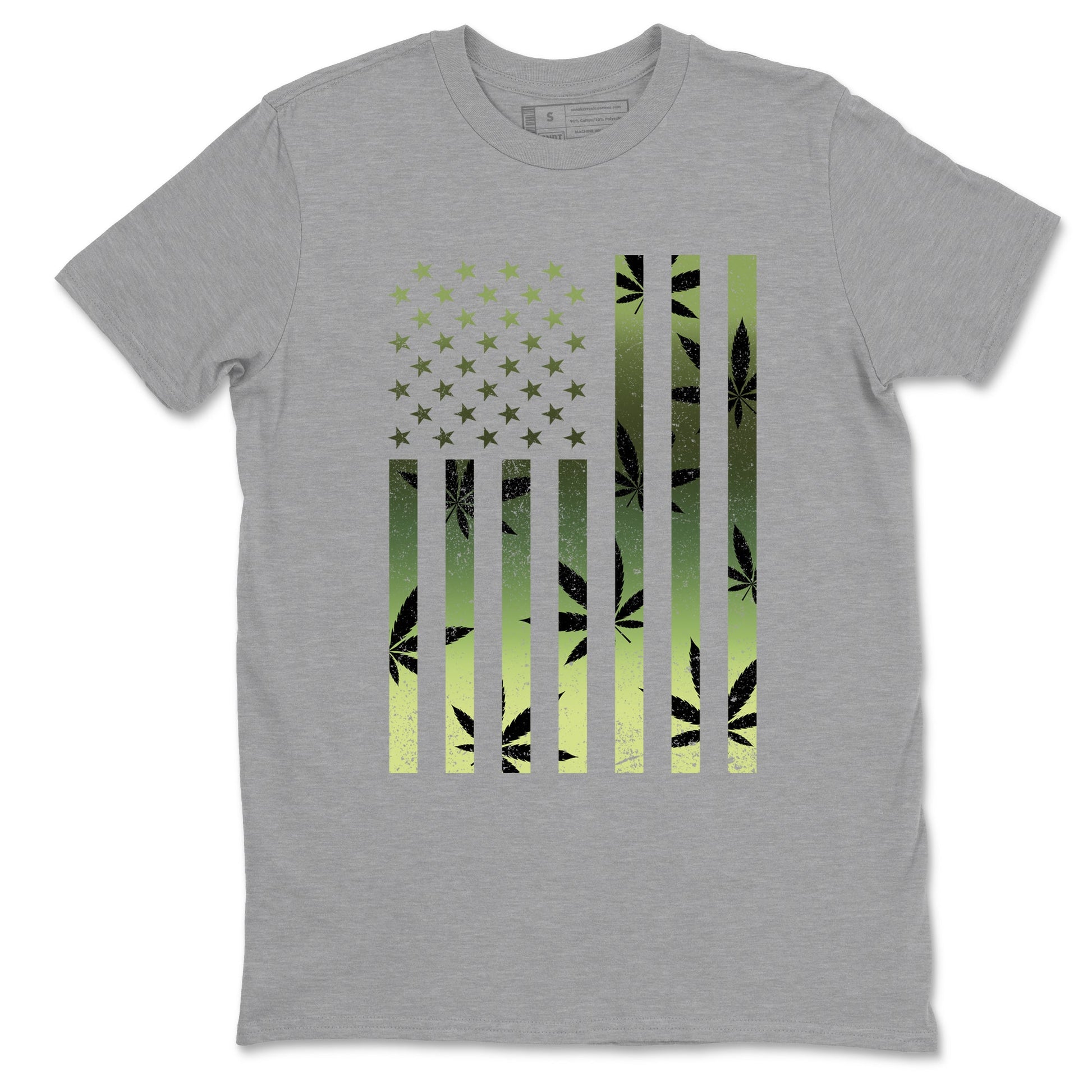 Sneaker match tees – Sneaker Tees To Match Air Foamposite One Pine Green Shoes – Weed Flag Tee Heather Grey 2