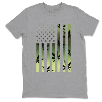 Sneaker match tees – Sneaker Tees To Match Air Foamposite One Pine Green Shoes – Weed Flag Tee Heather Grey 2