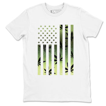 Sneaker match tees – Sneaker Tees To Match Air Foamposite One Pine Green Shoes – Weed Flag Tee White 2
