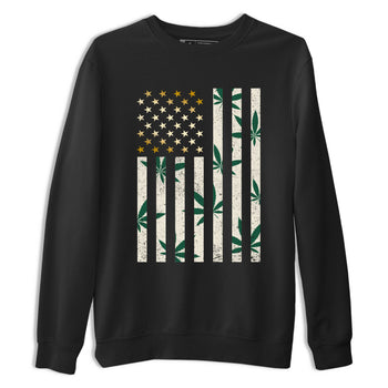 Sneaker Threads – Sneaker Tees To Match Air Jordan 1 Pro Green – Weed Flag Graphic Tee Black 2. Perfect for Jordan releases 2025 colorways.