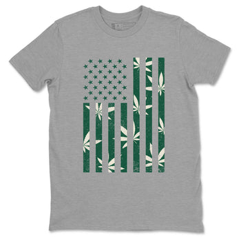 Sneaker Threads – Sneaker Tees To Match Air Jordan 1 Pro Green – Weed Flag Graphic Tee Heather Grey 2. Perfect for Jordan releases 2025 colorways.