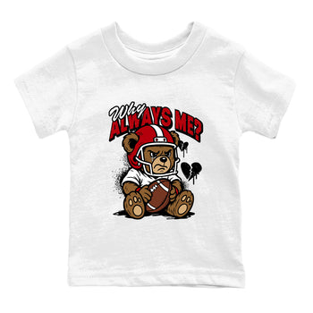 Sneaker match tees – Sneaker Tees To Match Air Jordan 5 Fire Red Shoes – Why Always Me Kids T-Shirt White 2