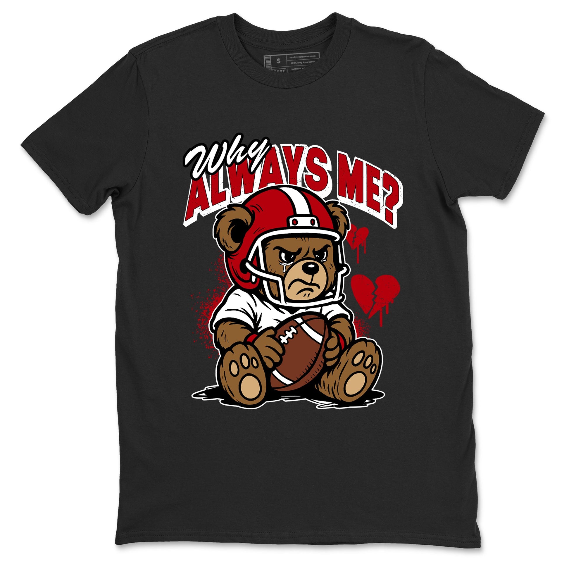 Sneaker match tees – Sneaker Tees To Match Air Jordan 5 Fire Red Shoes – Why Always Me Tee Black 2