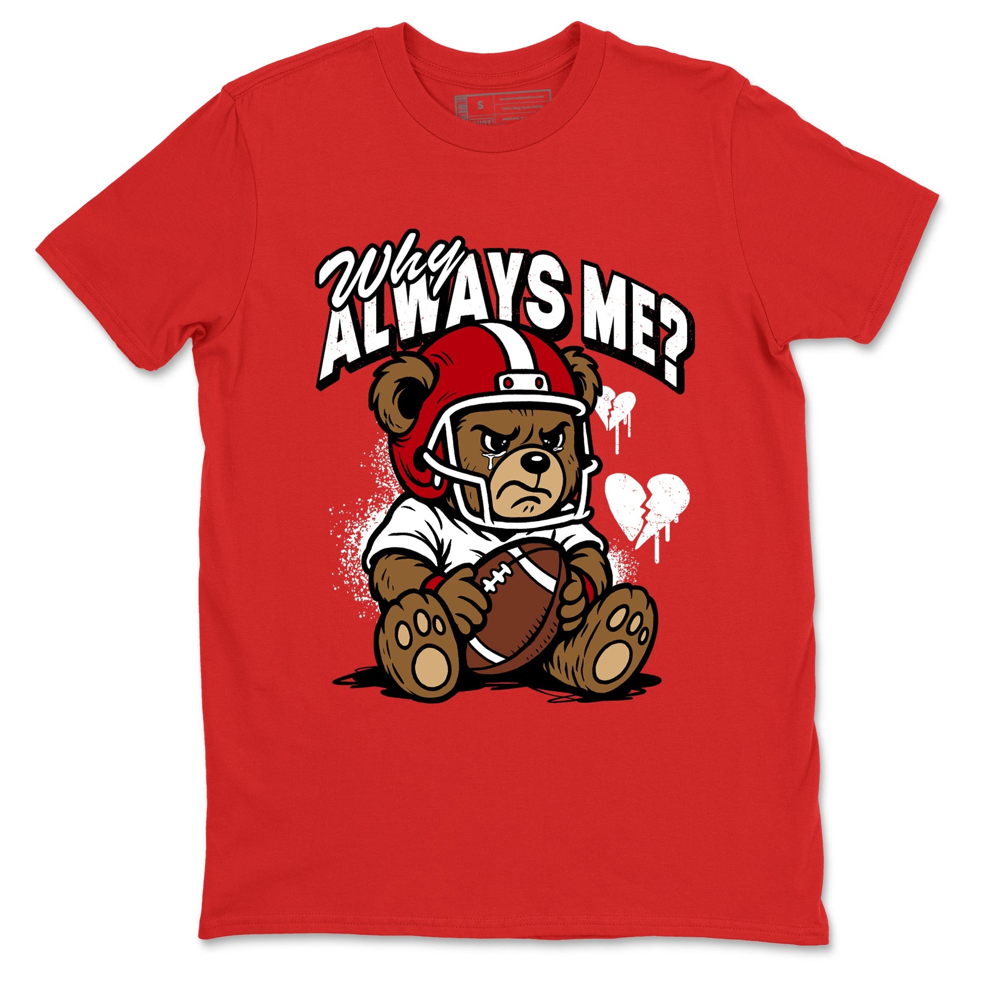 Sneaker match tees – Sneaker Tees To Match Air Jordan 5 Fire Red Shoes – Why Always Me Tee Red 2