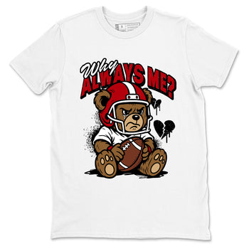Sneaker match tees – Sneaker Tees To Match Air Jordan 5 Fire Red Shoes – Why Always Me Tee White 2