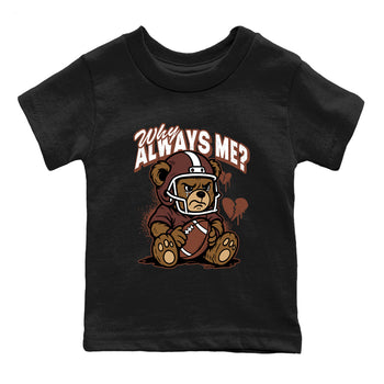 Sneaker match tees – Sneaker Tees To Match Dunk Low Football Shoes – Why Always Me Kids T-Shirt Black 2