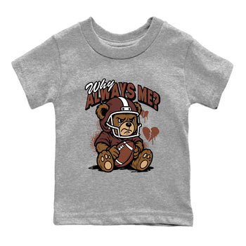Sneaker match tees – Sneaker Tees To Match Dunk Low Football Shoes – Why Always Me Kids T-Shirt Heather Grey 2