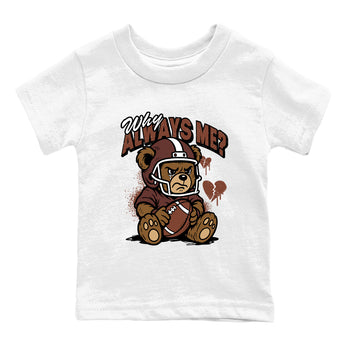Sneaker match tees – Sneaker Tees To Match Dunk Low Football Shoes – Why Always Me Kids T-Shirt White 2