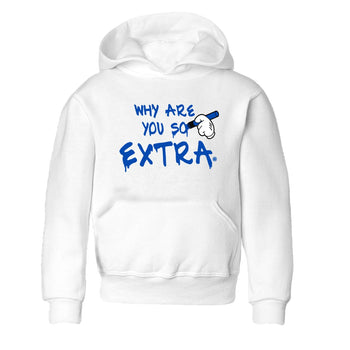 1s Game Royal shirts to match jordans Why Are You So Extra sneaker match tees Air Jordan 1 Retro Low OG Game Royal match shoes to clothes SNRT Sneaker Tees Youth Baby White 2 tee