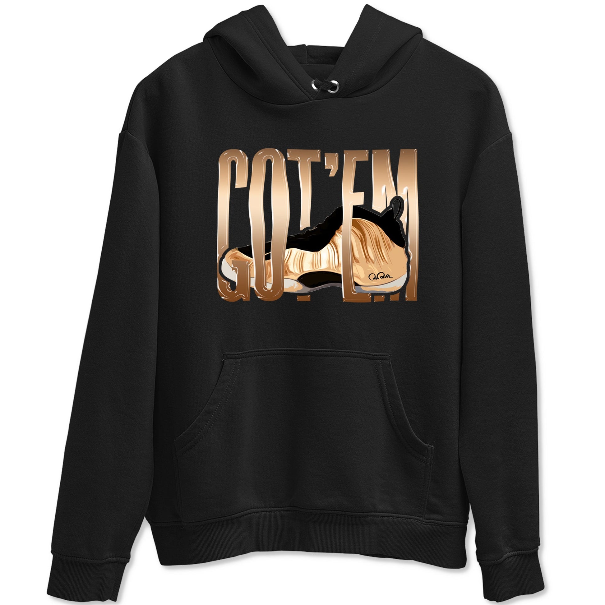 Foams One Metallic Copper shirts to match jordans Wiggling Gotem sneaker match tees Air Foamposite One Metallic Copper match shoes to clothes SNRT Sneaker Tees unisex cotton Black 2 shirts