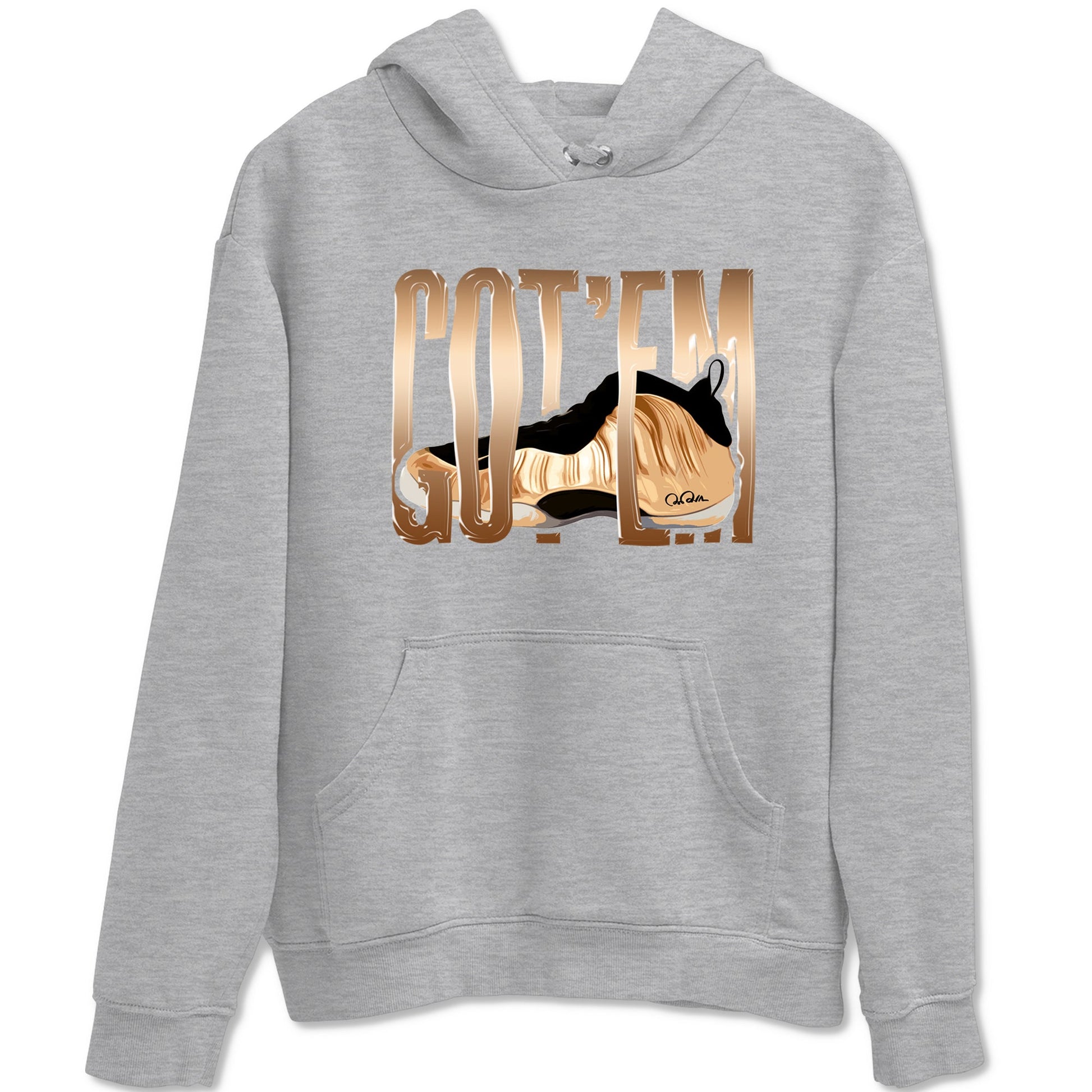 Foams One Metallic Copper shirts to match jordans Wiggling Gotem sneaker match tees Air Foamposite One Metallic Copper match shoes to clothes SNRT Sneaker Tees unisex cotton Heather Grey 2 shirts