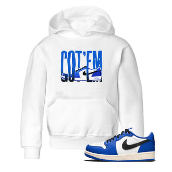 AJ1 Game Royal shirt to match jordans Wiggling Gotem sneaker tees Air Jordan 1 Game Royal SNRT sneaker release tees baby toddler White 1 cotton Shirt