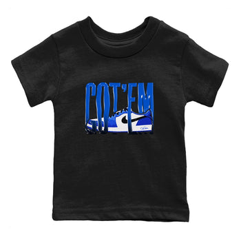 AJ1 Game Royal shirt to match jordans Wiggling Gotem sneaker tees Air Jordan 1 Game Royal SNRT sneaker release tees baby toddler Black 2 cotton Shirt