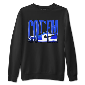 AJ1 Game Royal shirt to match jordans Wiggling Gotem sneaker tees Air Jordan 1 Game Royal SNRT Sneaker Release Tees unisex cotton Black 2 crew neck shirt