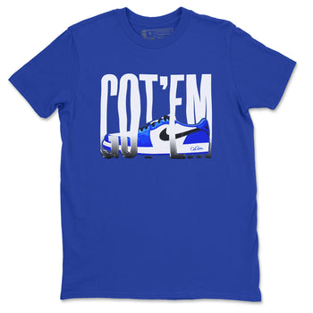 AJ1 Game Royal shirt to match jordans Wiggling Gotem sneaker tees Air Jordan 1 Game Royal SNRT Sneaker Release Tees unisex cotton Royal Blue 2 crew neck shirt
