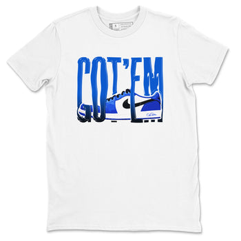 AJ1 Game Royal shirt to match jordans Wiggling Gotem sneaker tees Air Jordan 1 Game Royal SNRT Sneaker Release Tees unisex cotton White 2 crew neck shirt