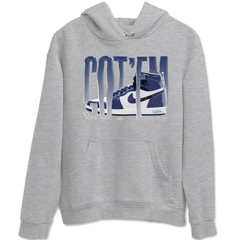 1s Midnight Navy shirts to match jordans Wiggling Gotem sneaker match tees Air Jordan 1 Midnight Navy match shoes to clothes SNRT Sneaker Tees unisex cotton Heather Grey 2 shirts