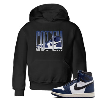 1s Midnight Navy shirts to match jordans Wiggling Gotem sneaker match tees Air Jordan 1 Midnight Navy match shoes to clothes SNRT Sneaker Tees Youth Baby Black 1 tee