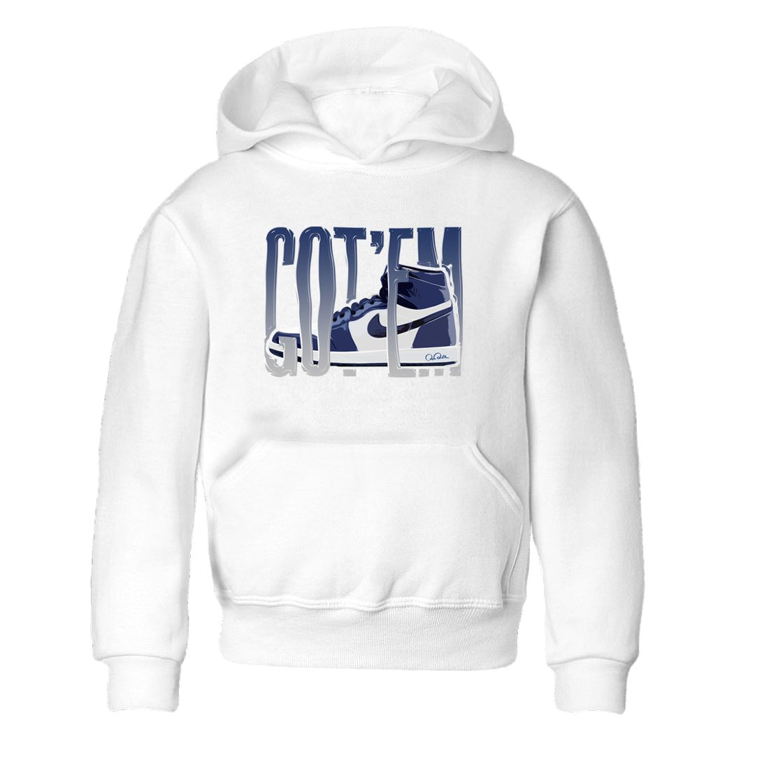 1s Midnight Navy shirts to match jordans Wiggling Gotem sneaker match tees Air Jordan 1 Midnight Navy match shoes to clothes SNRT Sneaker Tees Youth Baby White 2 tee