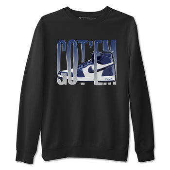1s Midnight Navy shirts to match jordans Wiggling Gotem sneaker match tees Air Jordan 1 Midnight Navy match shoes to clothes SNRT Sneaker Tees unisex cotton Black 2 shirts