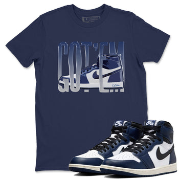1s Midnight Navy shirts to match jordans Wiggling Gotem sneaker match tees Air Jordan 1 Midnight Navy match shoes to clothes SNRT Sneaker Tees unisex cotton Navy 1 shirts