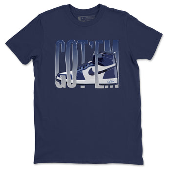 1s Midnight Navy shirts to match jordans Wiggling Gotem sneaker match tees Air Jordan 1 Midnight Navy match shoes to clothes SNRT Sneaker Tees unisex cotton Navy 2 shirts