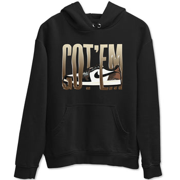 1s Low OG Mocha shirts to match jordans Wiggling Gotem sneaker match tees Air Jordan 1 Mocha match shoes to clothes SNRT Sneaker Tees unisex cotton Black 2 shirts