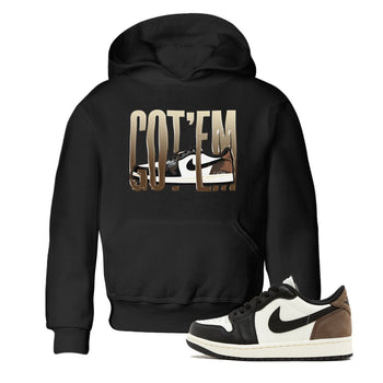 1s Low OG Mocha shirts to match jordans Wiggling Gotem sneaker match tees Air Jordan 1 Mocha match shoes to clothes SNRT Sneaker Tees Youth Baby Black 1 tee