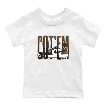 1s Low OG Mocha shirts to match jordans Wiggling Gotem sneaker match tees Air Jordan 1 Mocha match shoes to clothes SNRT Sneaker Tees Youth Baby White 2 tee