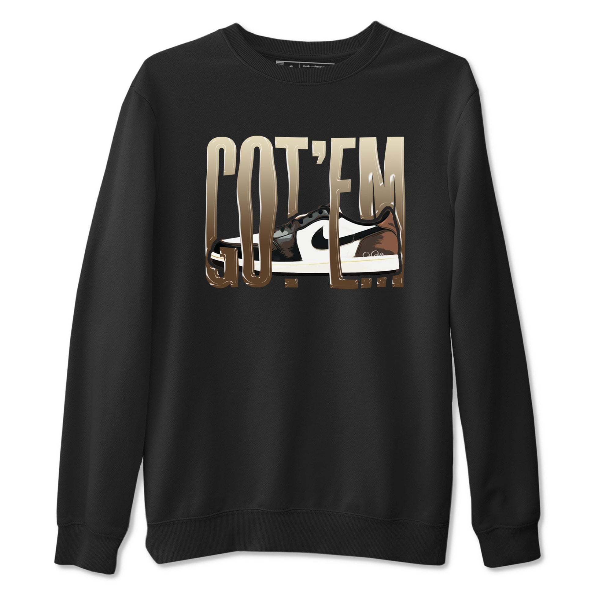 1s Low OG Mocha shirts to match jordans Wiggling Gotem sneaker match tees Air Jordan 1 Mocha match shoes to clothes SNRT Sneaker Tees unisex cotton Black 2 shirts