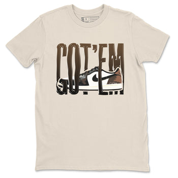 1s Low OG Mocha shirts to match jordans Wiggling Gotem sneaker match tees Air Jordan 1 Mocha match shoes to clothes SNRT Sneaker Tees unisex cotton Natural 2 shirts