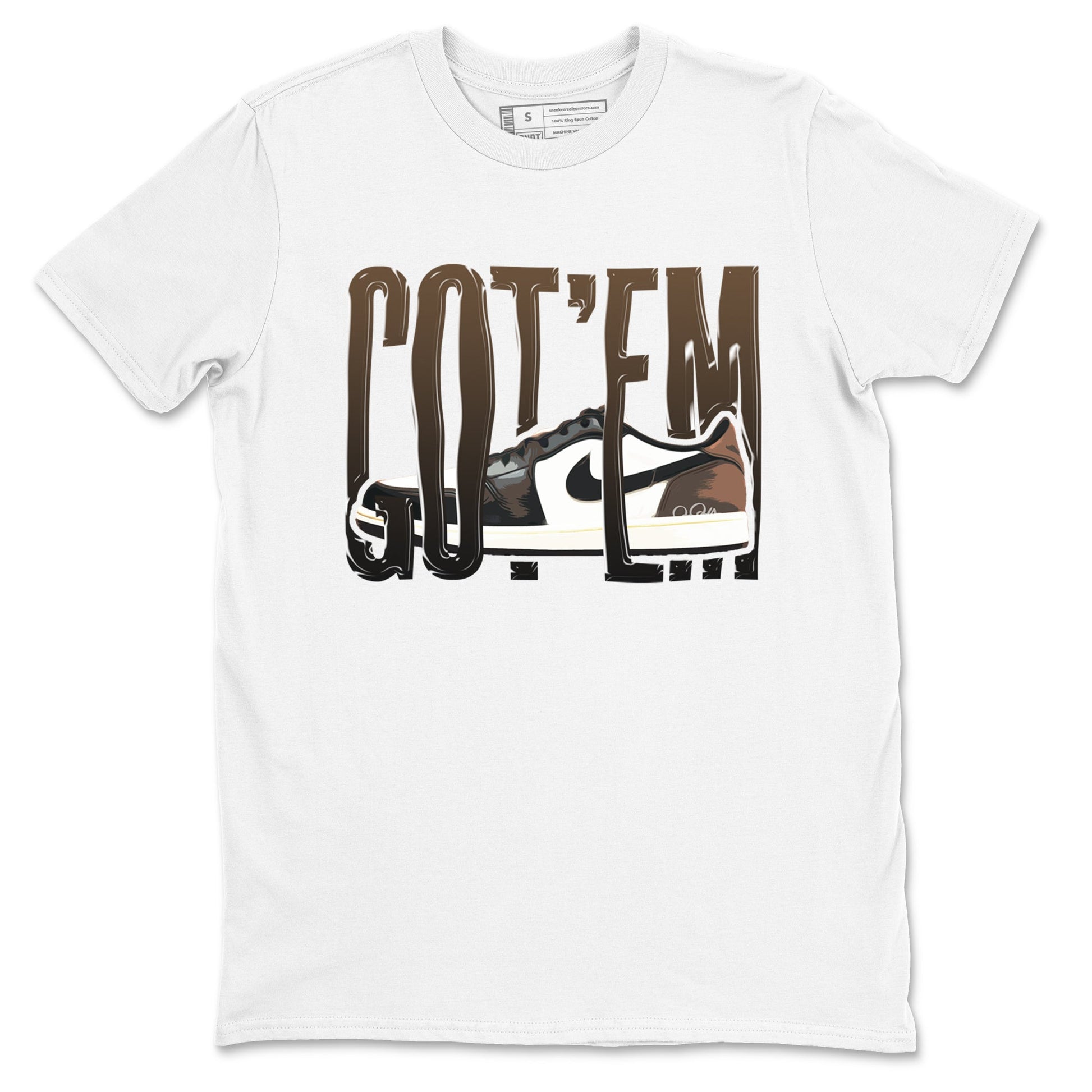 1s Low OG Mocha shirts to match jordans Wiggling Gotem sneaker match tees Air Jordan 1 Mocha match shoes to clothes SNRT Sneaker Tees unisex cotton White 2 shirts