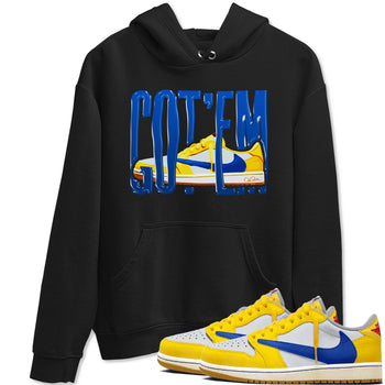 1s Travis Scott Canary shirt to match jordans Wiggling Gotem sneaker tees Air Jordan 1 Travis Scott Canary SNRT Sneaker Release Tees unisex cotton Black 1 crew neck shirt