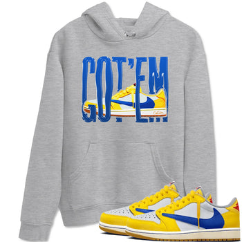 1s Travis Scott Canary shirt to match jordans Wiggling Gotem sneaker tees Air Jordan 1 Travis Scott Canary SNRT Sneaker Release Tees unisex cotton Heather Grey 1 crew neck shirt