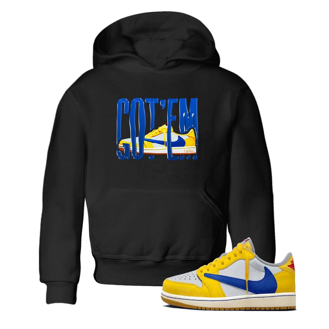 1s Travis Scott Canary shirt to match jordans Wiggling Gotem sneaker tees Air Jordan 1 Travis Scott Canary SNRT sneaker release tees baby toddler Black 1 cotton Shirt