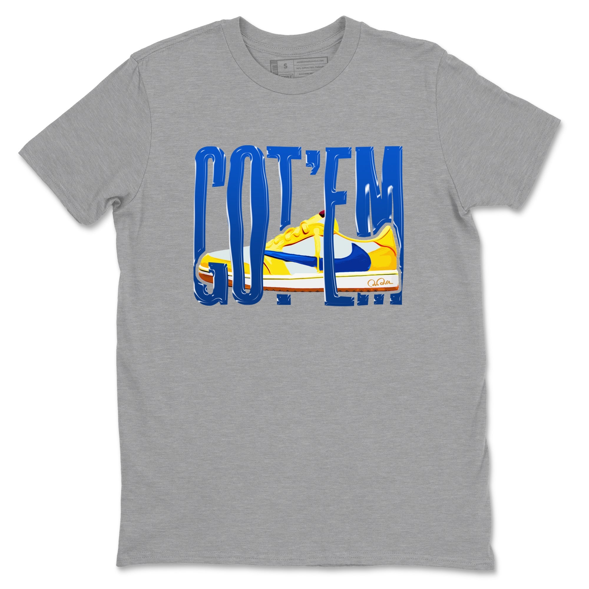 1s Travis Scott Canary shirt to match jordans Wiggling Gotem sneaker tees Air Jordan 1 Travis Scott Canary SNRT Sneaker Release Tees unisex cotton Heather Grey 2 crew neck shirt