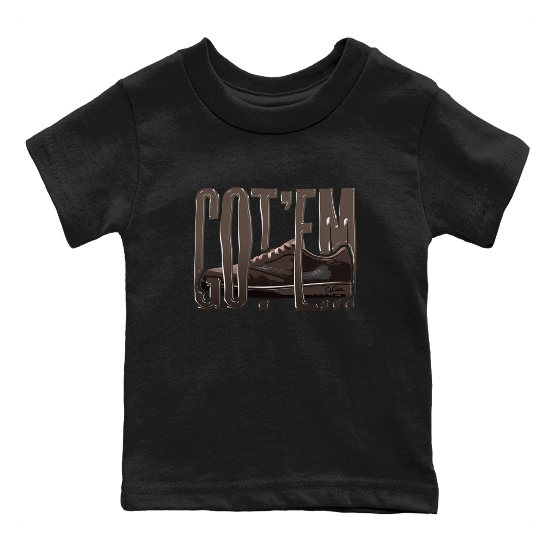 Air Jordan 1 Travis Scott Velvet Brown shirts to match jordans Wiggling Gotem sneaker tees Air Jordan 1 Travis Scott Velvet Brown best t-shirts to wear with jordans SNRT Sneaker Tees Youth Baby Black 2 tee