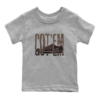 Air Jordan 1 Travis Scott Velvet Brown shirts to match jordans Wiggling Gotem sneaker tees Air Jordan 1 Travis Scott Velvet Brown best t-shirts to wear with jordans SNRT Sneaker Tees Youth Baby Heather Grey 2 tee