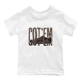 Air Jordan 1 Travis Scott Velvet Brown shirts to match jordans Wiggling Gotem sneaker tees Air Jordan 1 Travis Scott Velvet Brown best t-shirts to wear with jordans SNRT Sneaker Tees Youth Baby White 2 tee