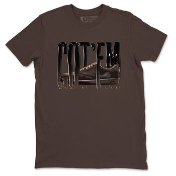 Air Jordan 1 Travis Scott Velvet Brown shirts to match jordans Wiggling Gotem sneaker tees Air Jordan 1 Travis Scott Velvet Brown best t-shirts to wear with jordans SNRT Sneaker Tees unisex cotton Dark Chocolate 2 shirts