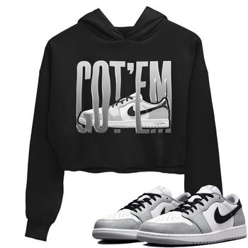 1s Wolf Grey shirts to match jordans Wiggling Gotem sneaker match tees Air Jordan 1 Wolf Grey SNRT Sneaker Tees streetwear brand Black 1 crop tee