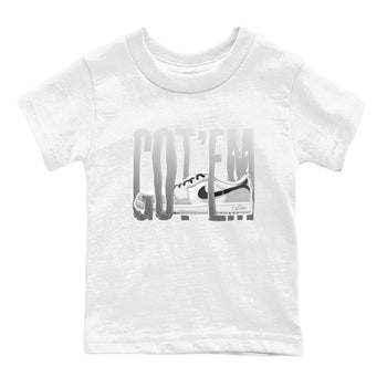 1s Wolf Grey shirts to match jordans Wiggling Gotem sneaker match tees Air Jordan 1 Wolf Grey SNRT Sneaker Tees streetwear brand Baby and Youth White 2 cotton tee