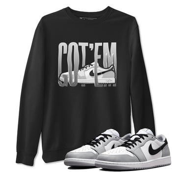 1s Wolf Grey shirts to match jordans Wiggling Gotem sneaker match tees Air Jordan 1 Wolf Grey SNRT Sneaker Tees streetwear brand Black 1 unisex cotton tee