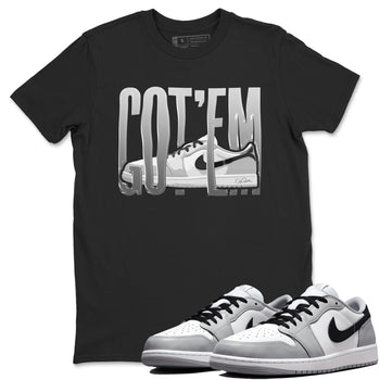 1s Wolf Grey shirts to match jordans Wiggling Gotem sneaker match tees Air Jordan 1 Wolf Grey SNRT Sneaker Tees streetwear brand Black 1 unisex cotton tee