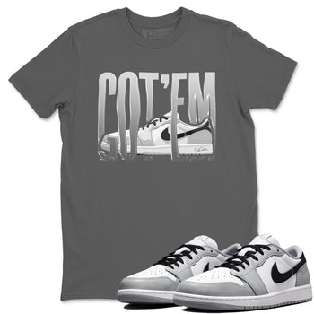 1s Wolf Grey shirts to match jordans Wiggling Gotem sneaker match tees Air Jordan 1 Wolf Grey SNRT Sneaker Tees streetwear brand Cool Grey 1 unisex cotton tee