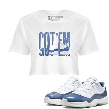 11s Diffused Blue Shirts To Match Jordans Wiggling Gotem sneaker match tees Air Jordan 11 Diffused Blue Tee SNRT Sneaker Release Tees unisex cotton White 1 Crop Shirts